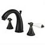 Widespread Bathroom Faucet with Porcelain Lever Handles Y550045