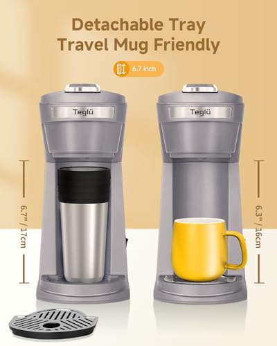 Gray Single Serve Coffee Maker W362