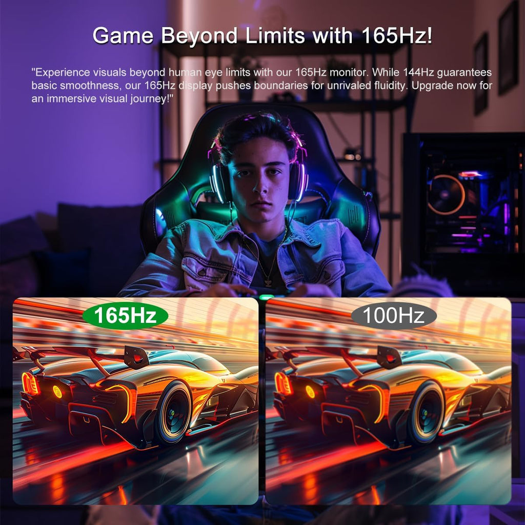 34 Inch Ultrawide Curved UWQHD 165Hz Frameless Gaming Monitor S858