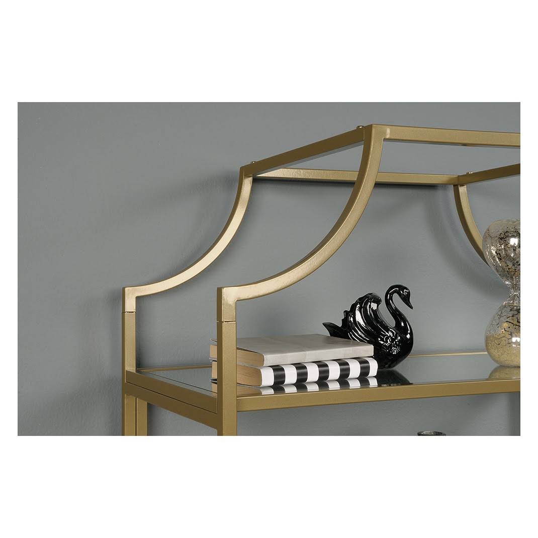 5 Shelf Bookcase, Satin Gold L728