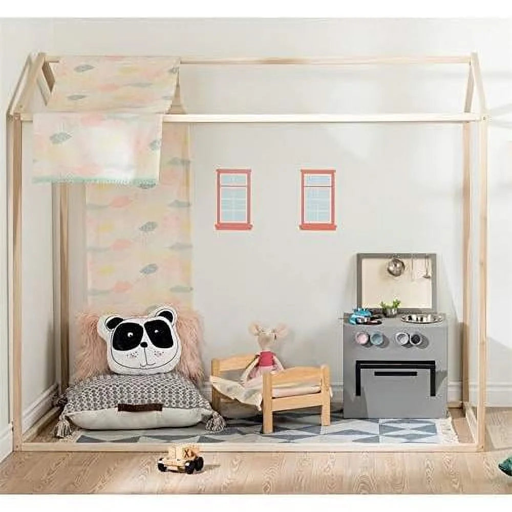 Solid Wood Canopy Platform Bed Frame Y129