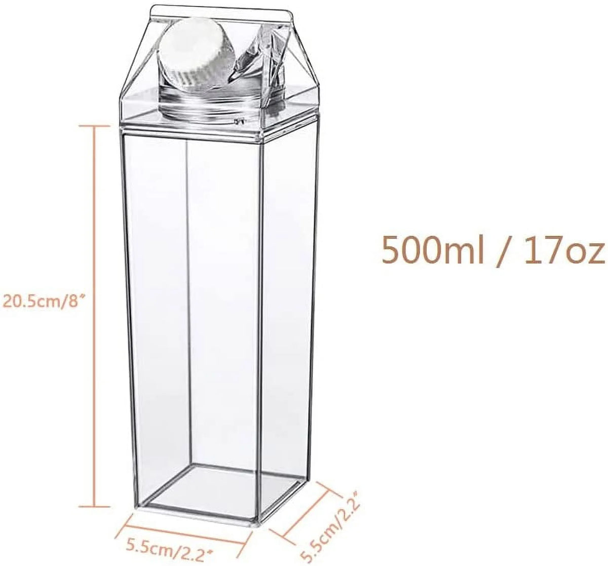 Clear Milk Carton Water Bottle A15488