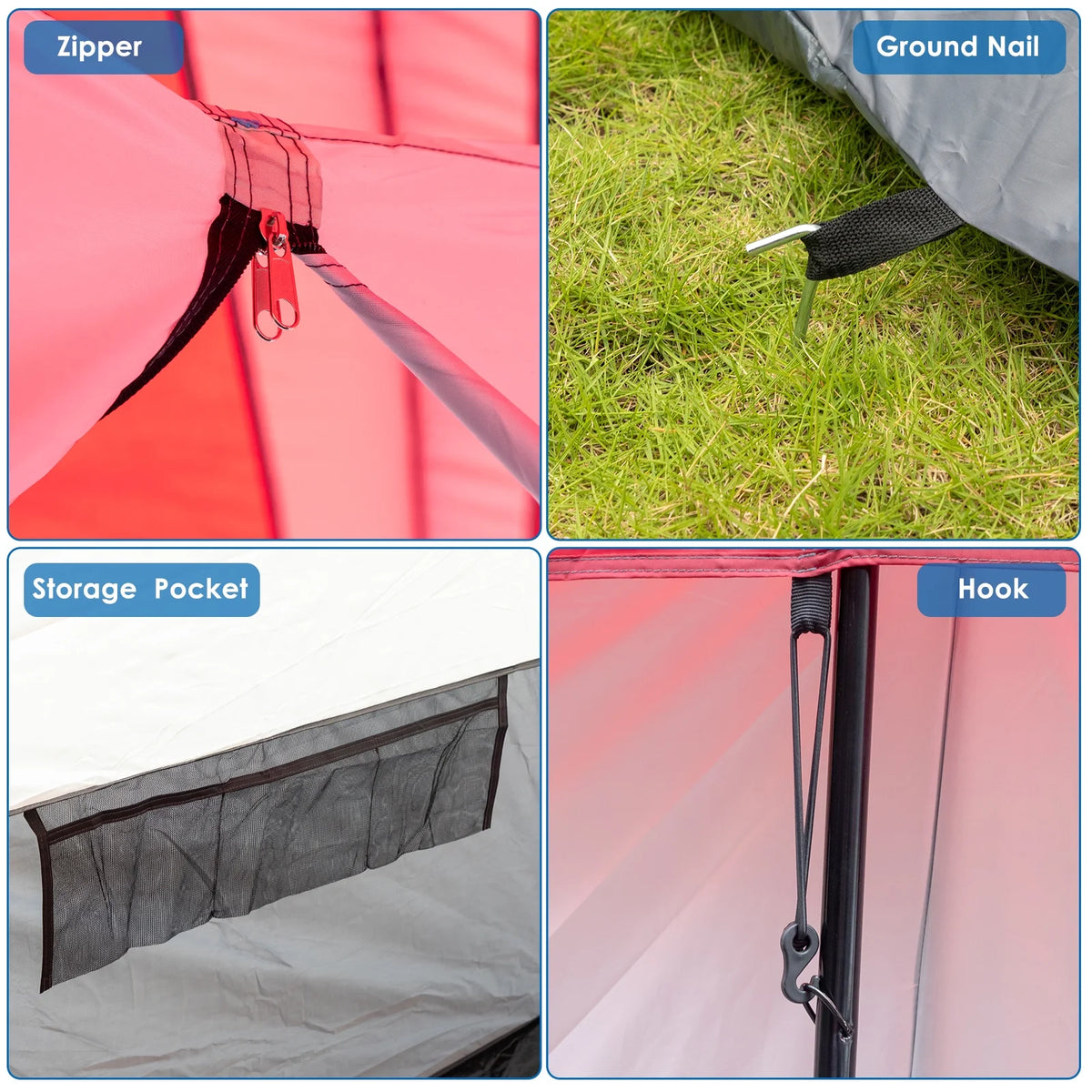 10 Person Waterproof Cabin Tent with Rainfly V575