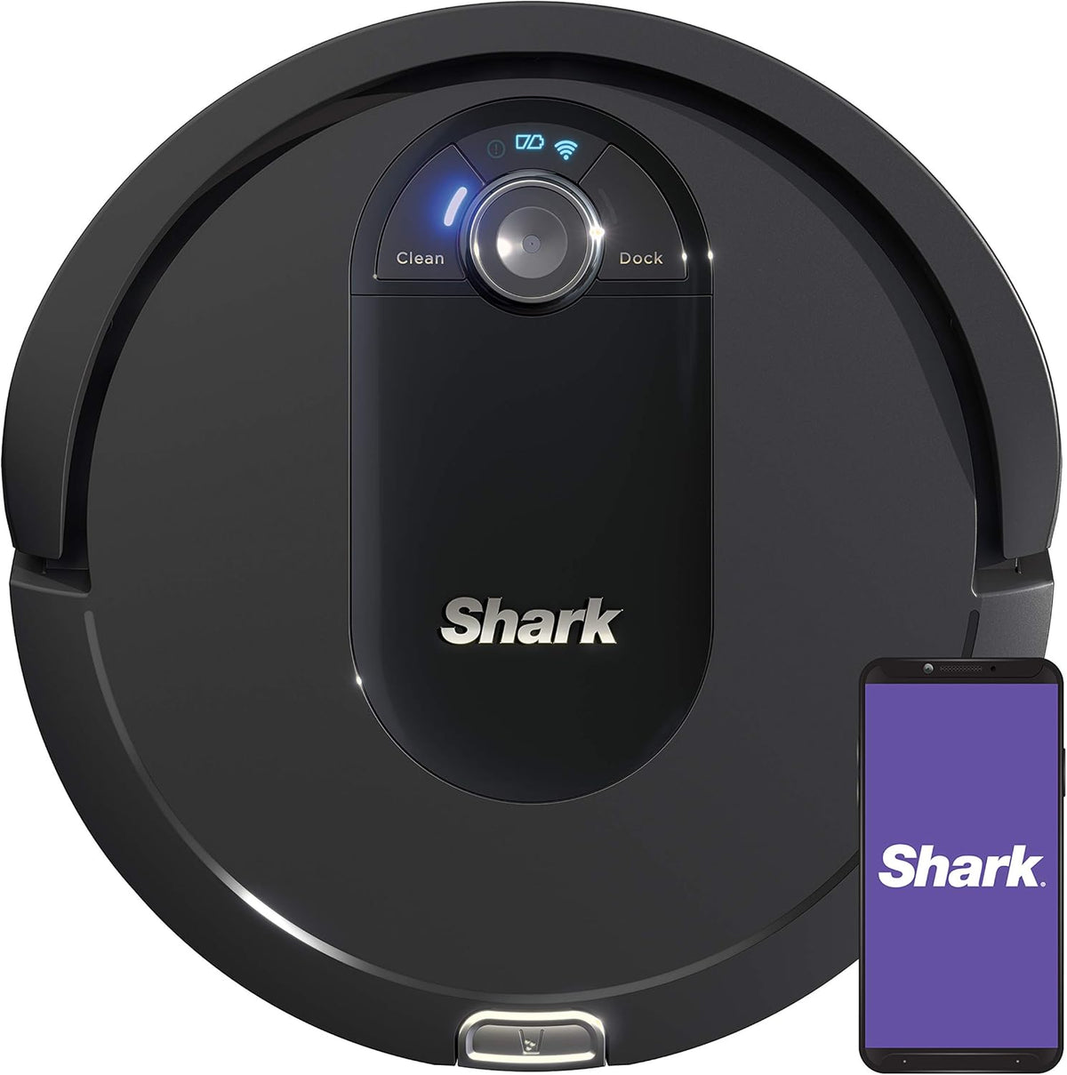 Black Robot Vacuum with Self Cleaning Brushroll X47386