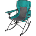 Foldable Camping Rocking Chair, Green, 300 lbs Capacity F61336