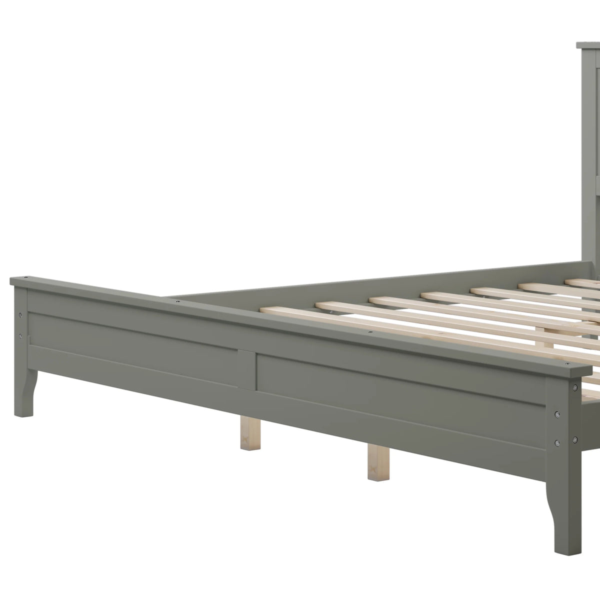 King Size Wood Platform Bed Frame with Headboard B5848