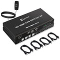 4 Port HDMI KVM Switch, 4K@60Hz, 4 in 1 Out N33591