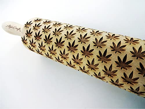 Lotus Flower Pattern Embossing Rolling Pin B2406