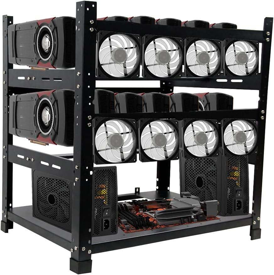 3 Layers Open Mining Frame for 12 GPU Server Rack Y402455