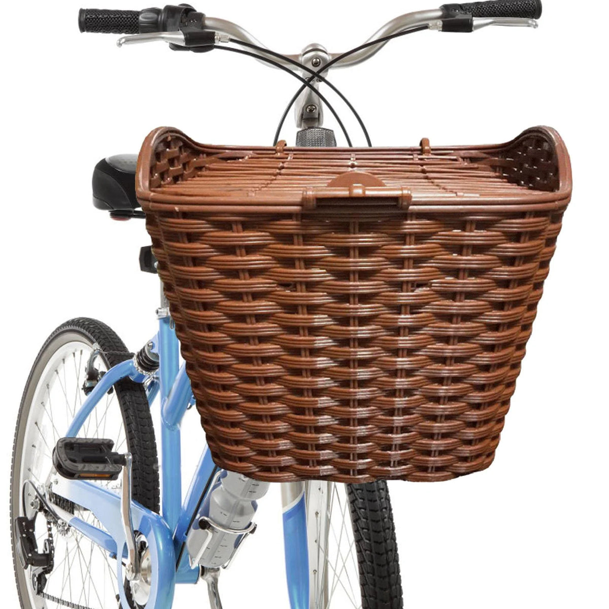 Woven Bike Basket with Lid W222424