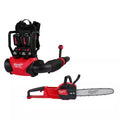 18V Brushless Cordless Backpack Blower Kit with 16 in. Chainsaw H186860