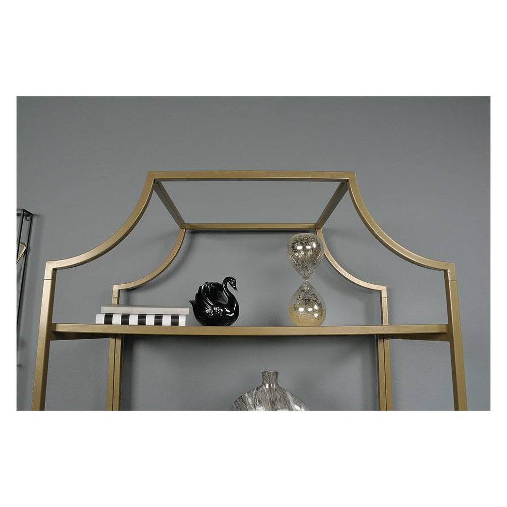 5 Shelf Bookcase, Satin Gold L728