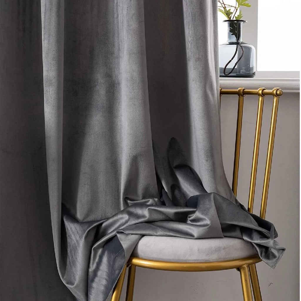 2 Piece Blackout Velvet Curtains Z84243
