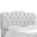 White Velvet California King Headboard K9951