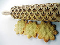 Lotus Flower Pattern Embossing Rolling Pin B2406