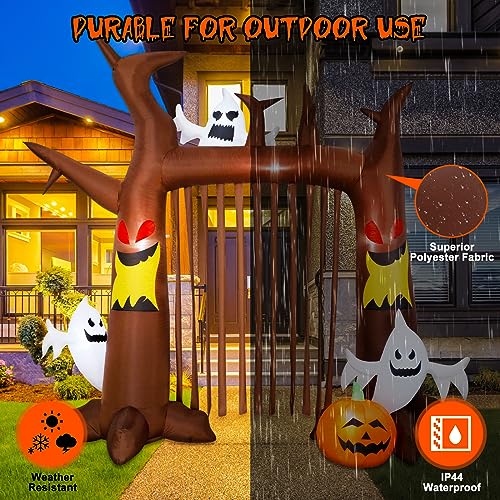 8FT Halloween Inflatable Dead Tree with Ghosts & Pumpkins L196848