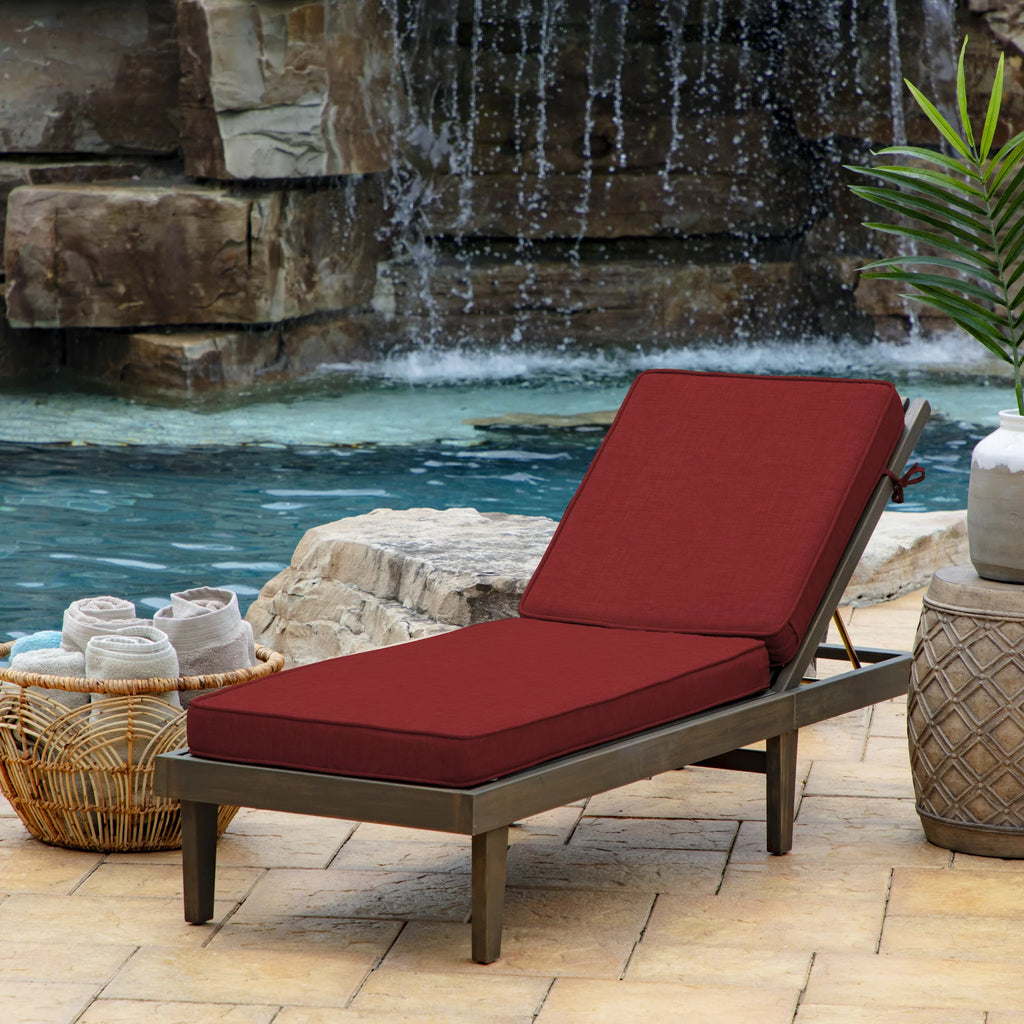 Ruby Red Outdoor Chaise Cushion Cover Y5496