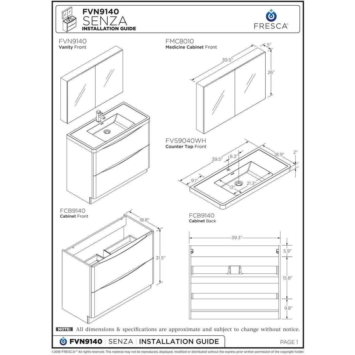 Glossy White Free Standing Bathroom Cabinet V1836