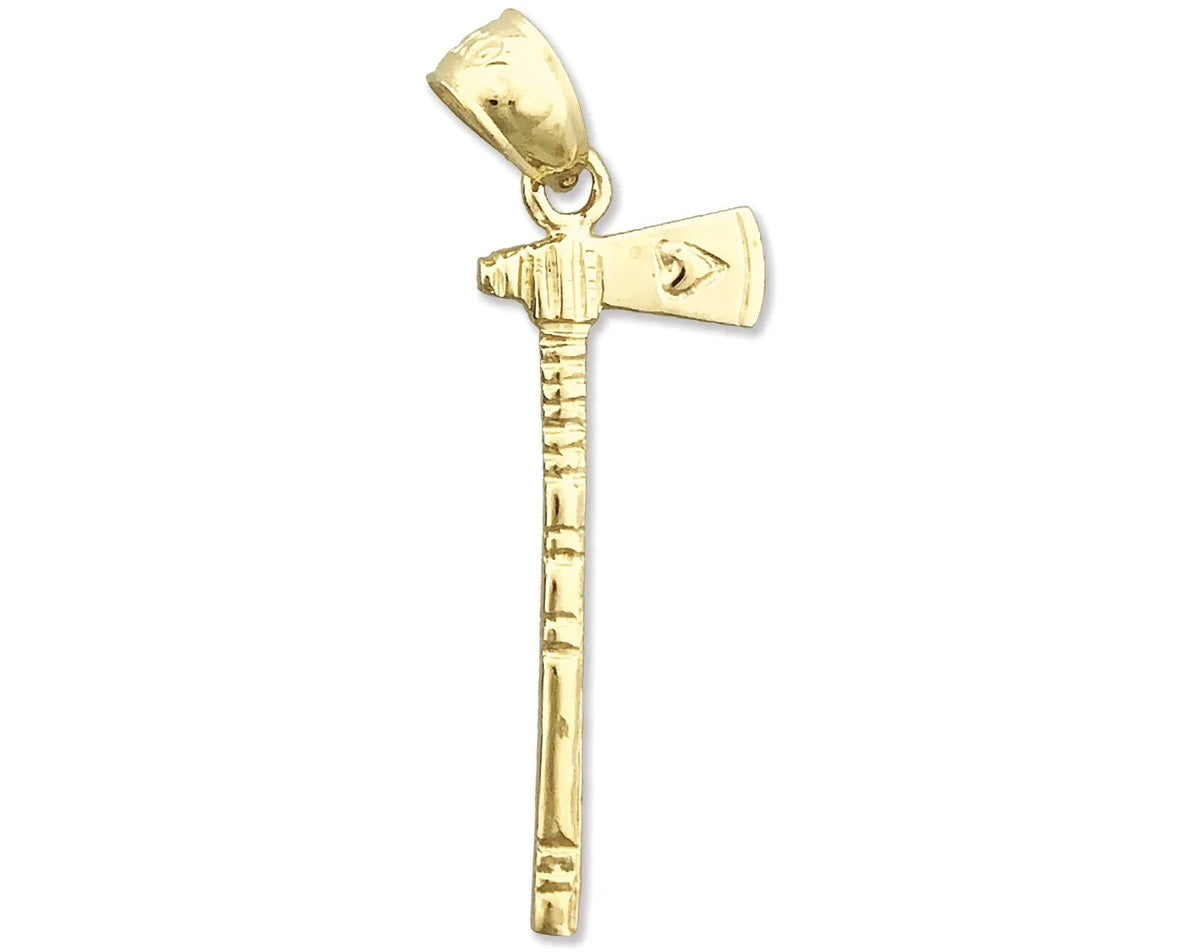 14K Gold Ax Charm H186