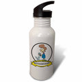Funny Accountant Woman Cartoon 21 oz Sports Water Bottle D951