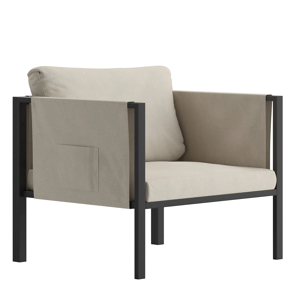 Light Gray Steel Patio Lounge Chair G5983
