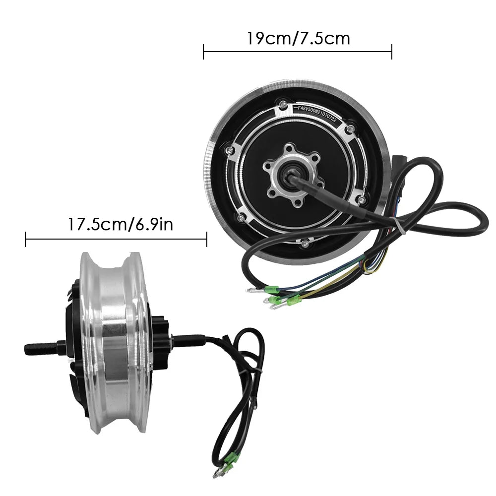 10'' 48V 500W Brushless Electric Hub Motor with Disc Brake A589970