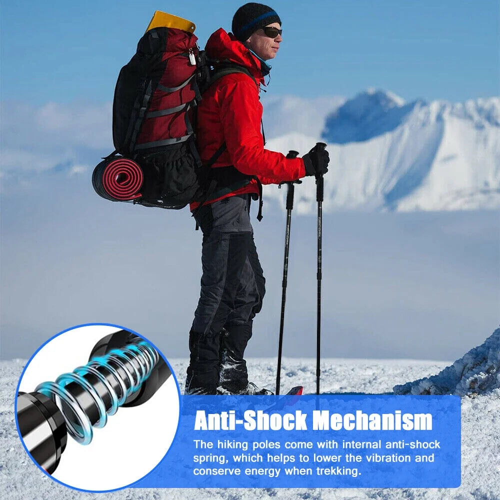 Blue Aluminum Quick Lock Trekking Poles G975