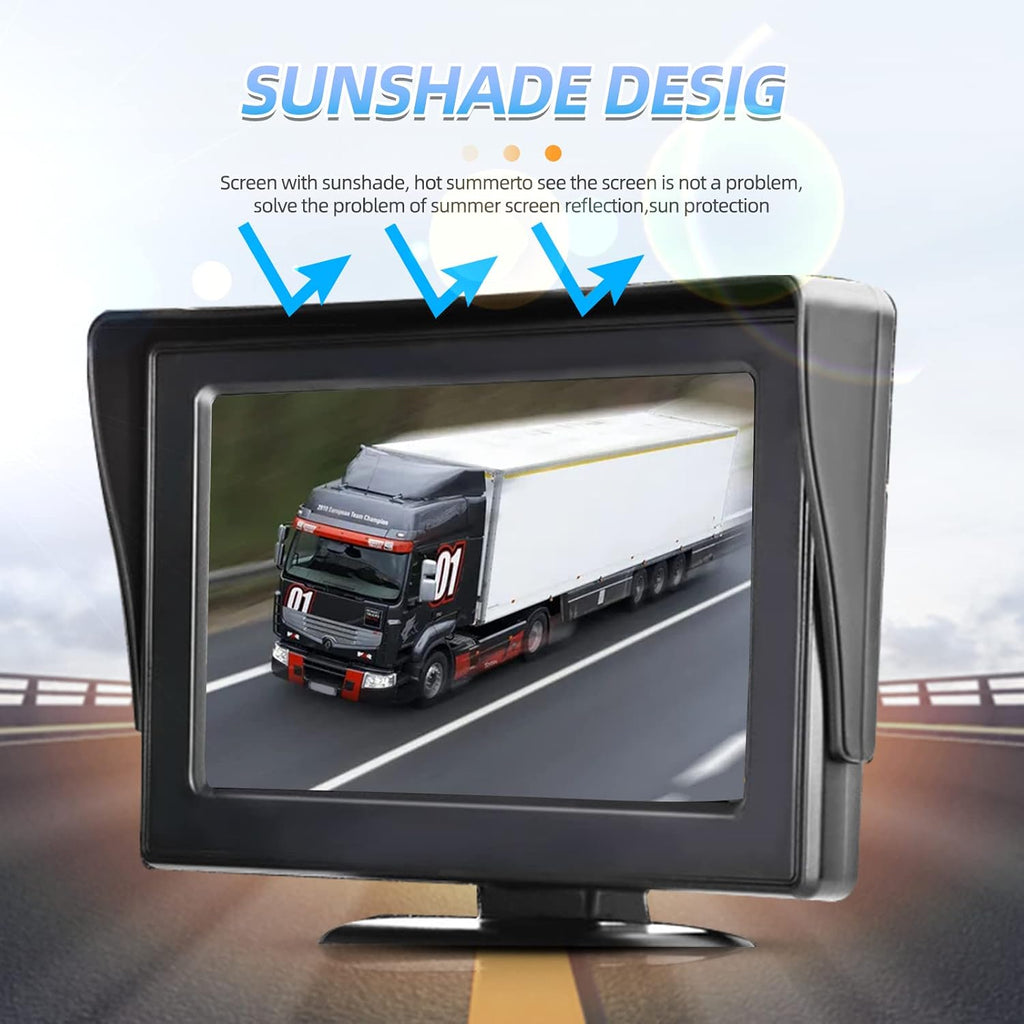 Wireless Backup Camera with Monitor Kit 4.3" HD 1080P Rear View Camera Waterproof Night Vision Pack of 2 G649585