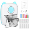 Pink Mini Portable Thermal Printer with 13 Roll Papers N600