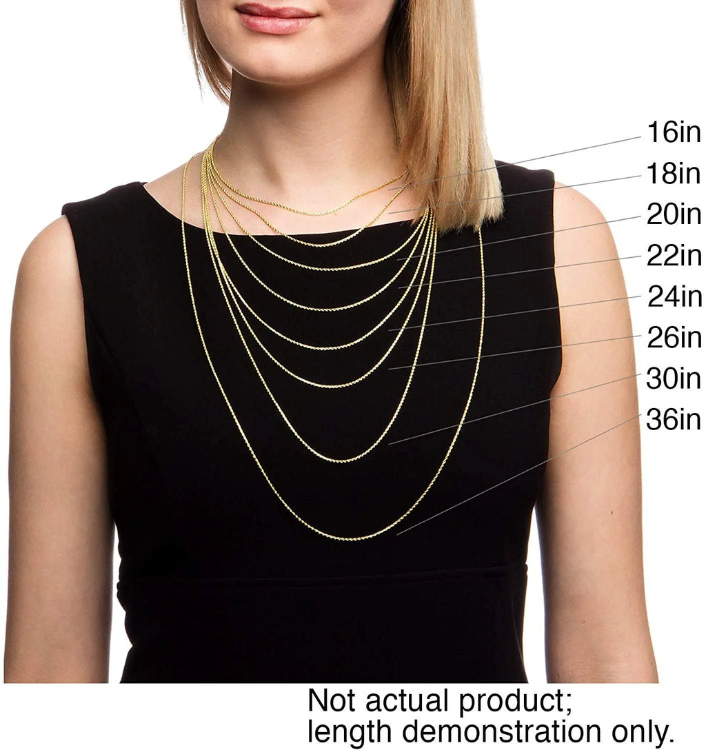 14K Yellow Gold 2mm Singapore Pendant Chain Diamond Cut Rope Link Necklace W44576