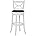 White Swivel Counter Height Barstool 24 Inch Seat Height Set of 1 F560223