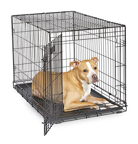 Single & Double Door Dog Crate with Leak-Proof Pan J269