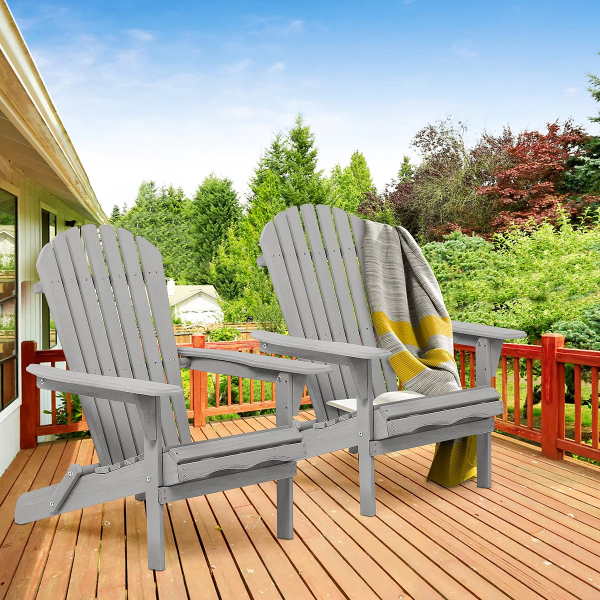 Folding Weather Resistant Adirondack Chair L619691