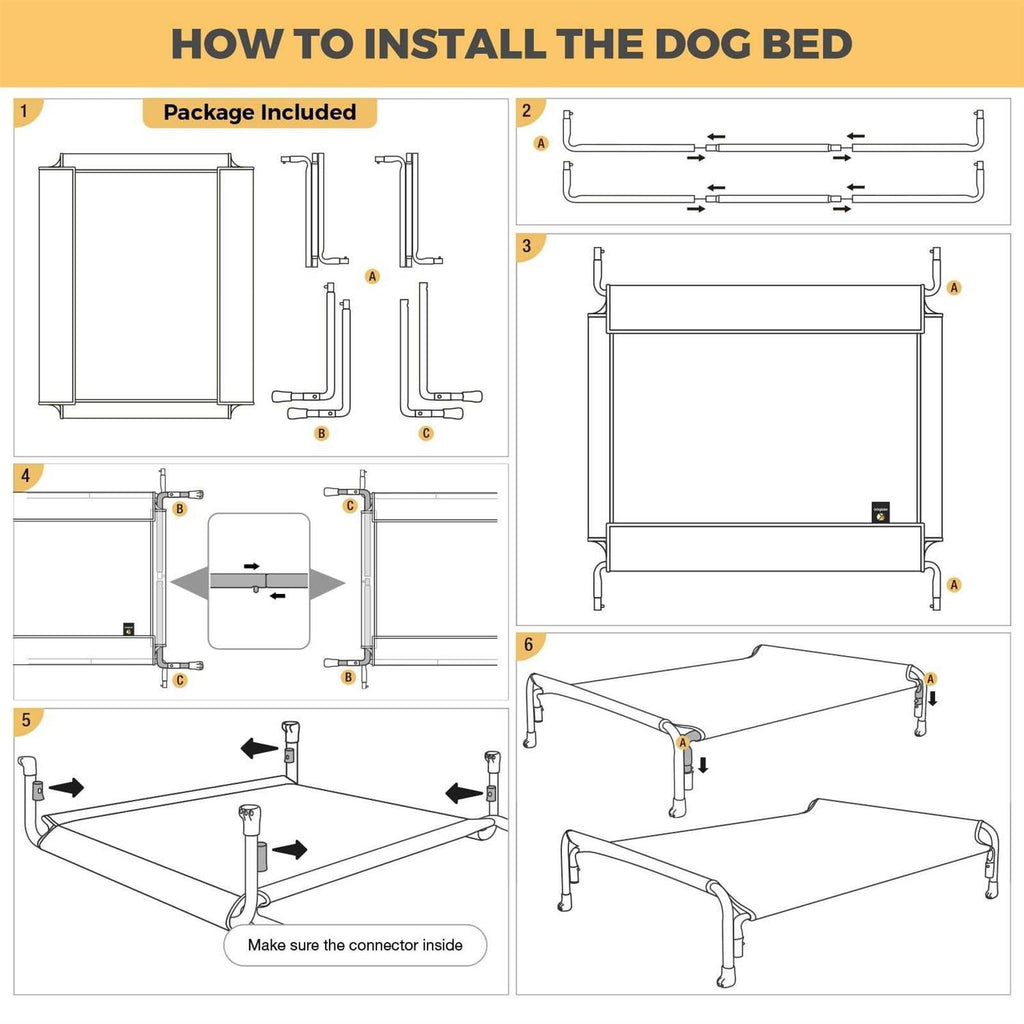 Elevated Dog Bed with Washable Mesh Z1979
