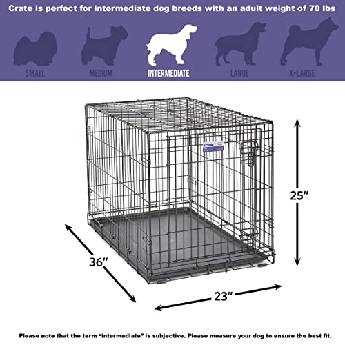 Single & Double Door Dog Crate with Leak-Proof Pan J269