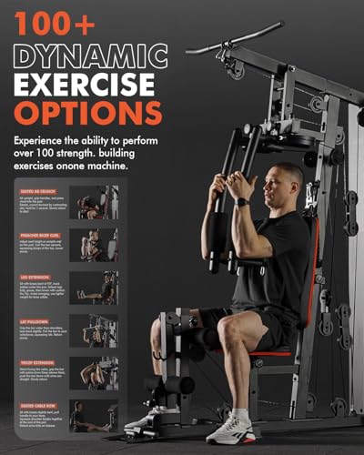 Home Gym with 150LBS Weight Stack D290