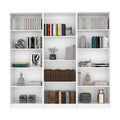 3 Piece Living Room Set with 3 Bookcases, White Y522
