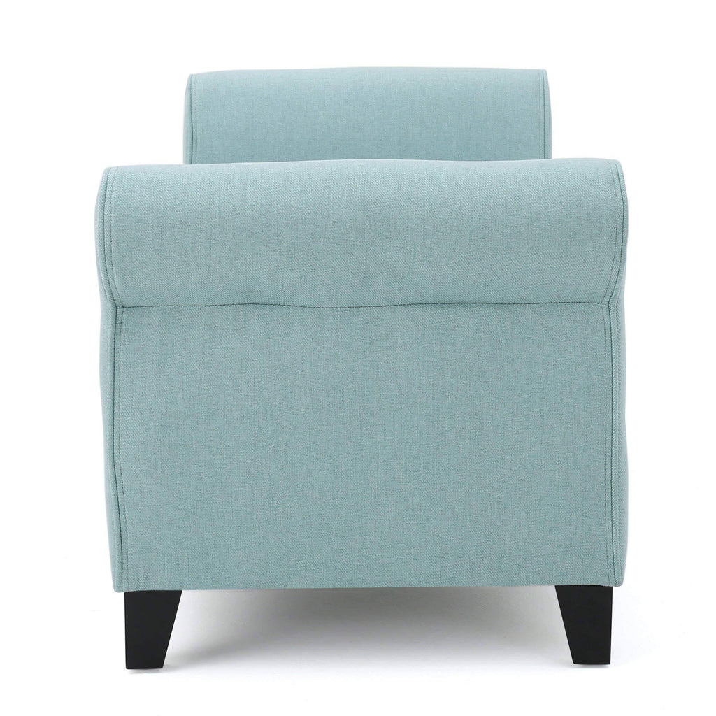 Light Blue Fabric Storage Bench H348