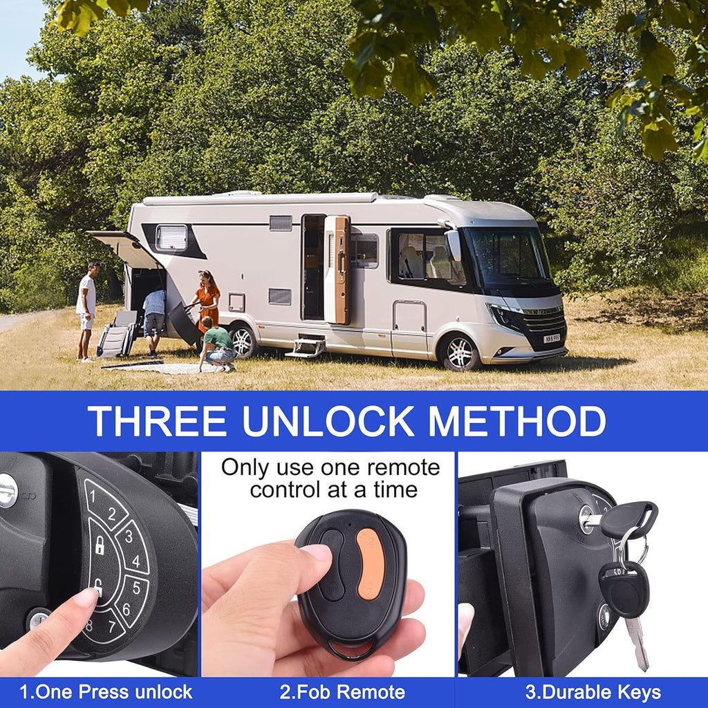 RV Keyless Entry Door Lock with Backlit Keypad and Install Tools G92367