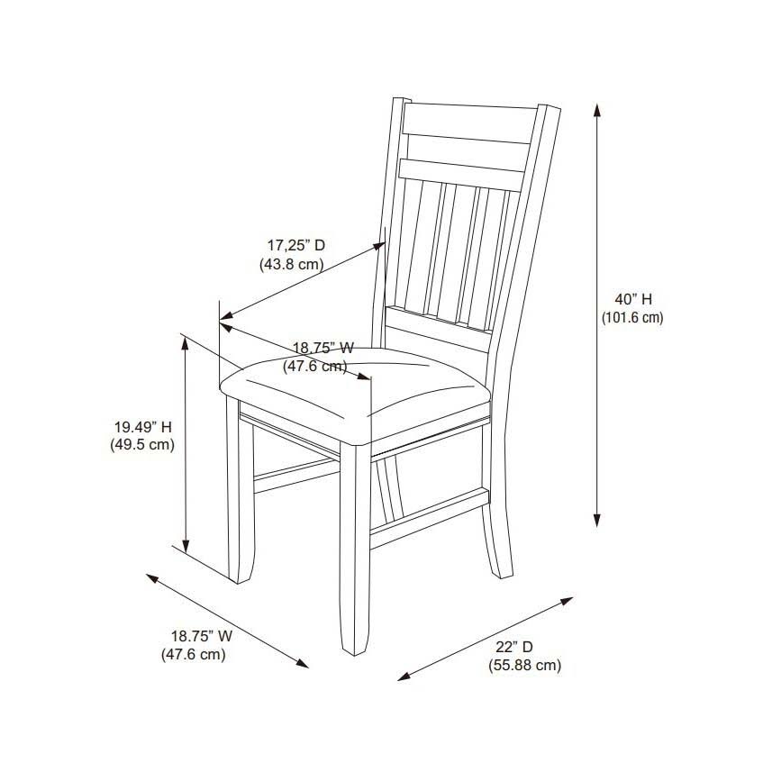 Rustic Farmhouse Dining Chair (Set of 2) Brown A192