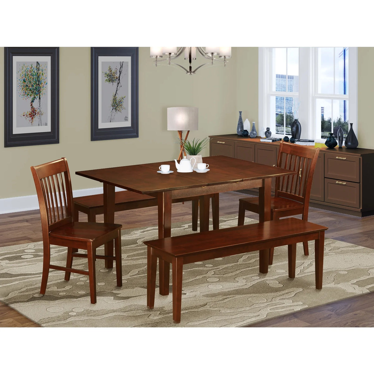 Tables, Dining Chairs And Bench X85631