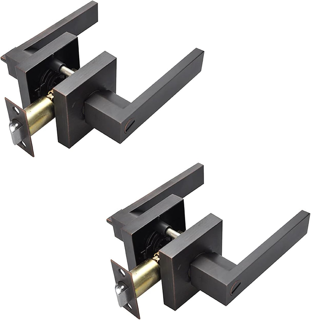 Brushed Bronze Zinc Alloy Door Lever Lock, Pack of 2 M1417