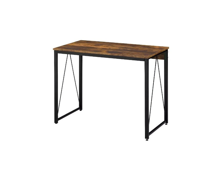 Weathered Oak Black Writing Desk O27768