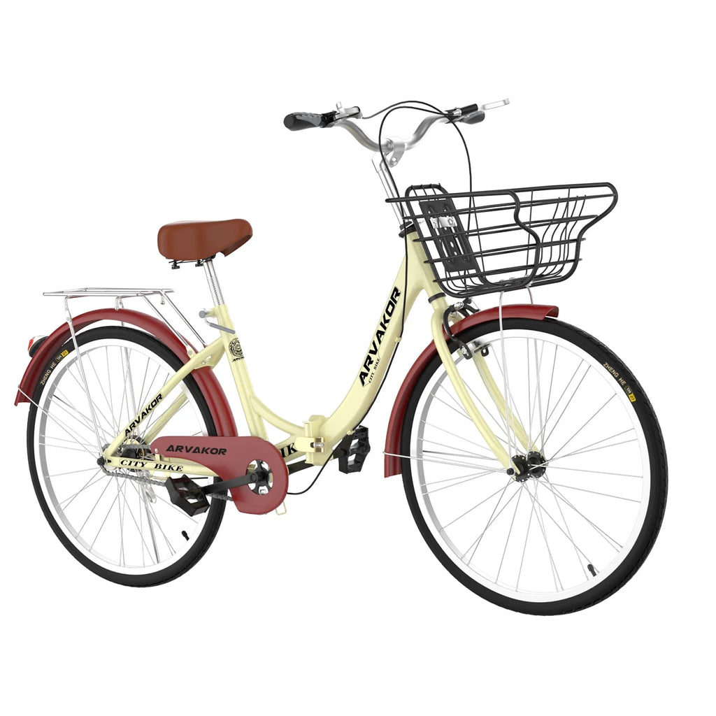 26 Inch White Cruiser Bike L666
