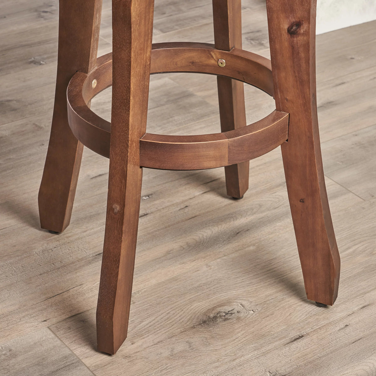 Acacia Wood Barstools, Set of 2, Dark Brown Z55409