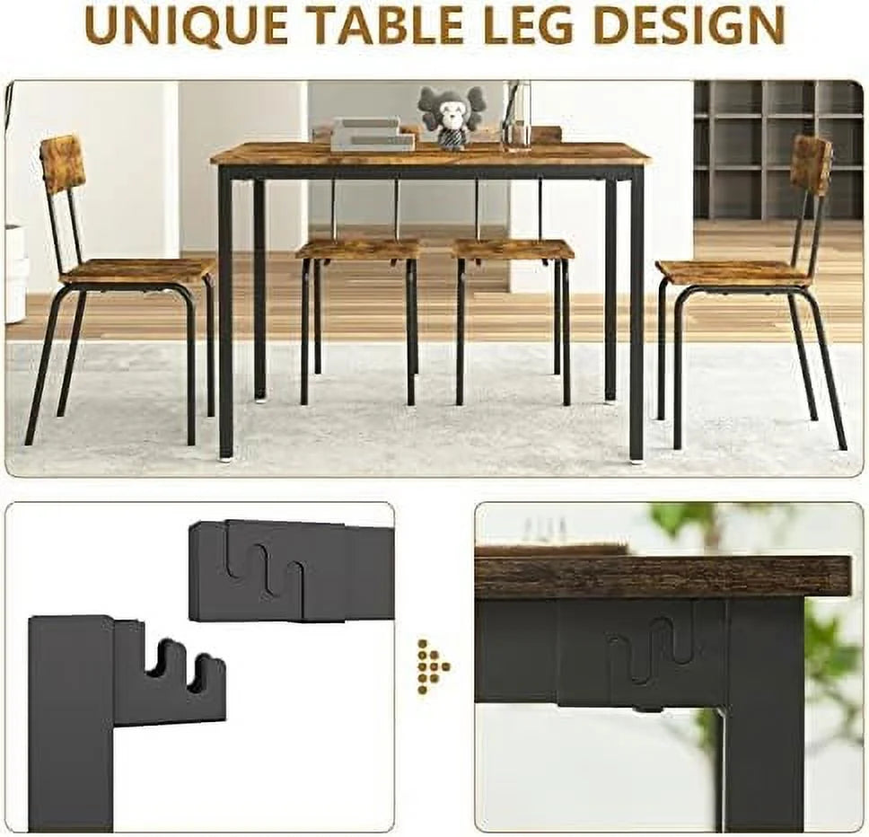 3 Piece Metal and Wood Table and Stools Set G8266