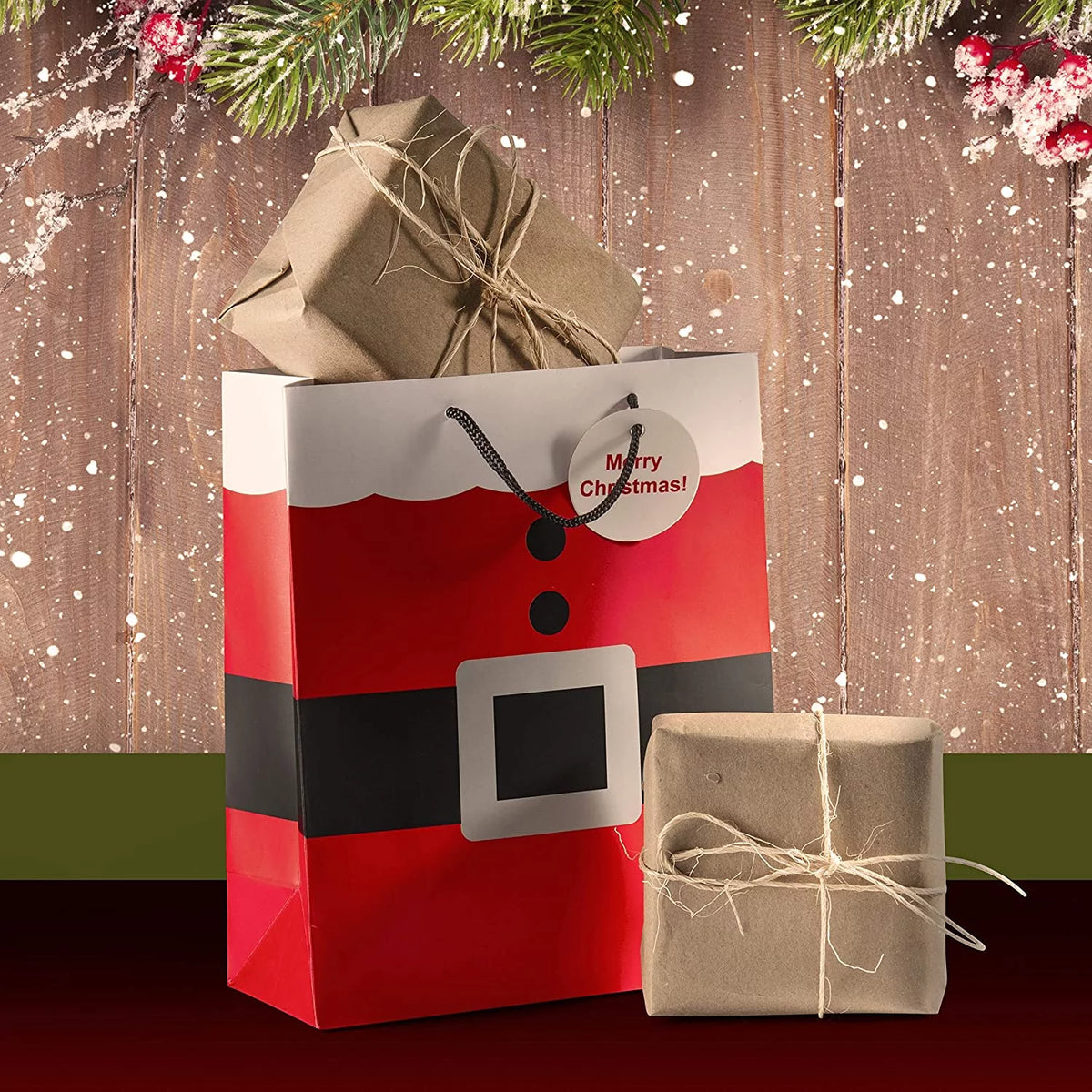 Christmas Gift Bags 12 Piece Pack with Handles X134