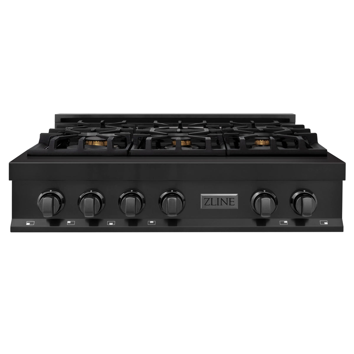 36 in. 6 Burner Gas Rangetop in Black Stainless Steel E21558