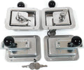 4 Pack Stainless Steel Locking Door Latch with Interior Safety Release K721