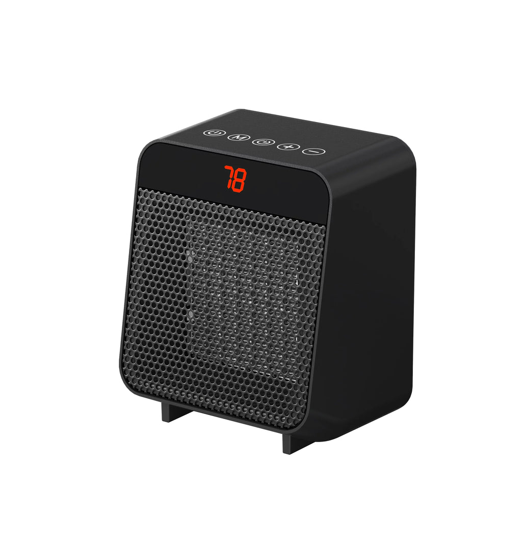 Electric Digital Ceramic Heater 1500W Black U944